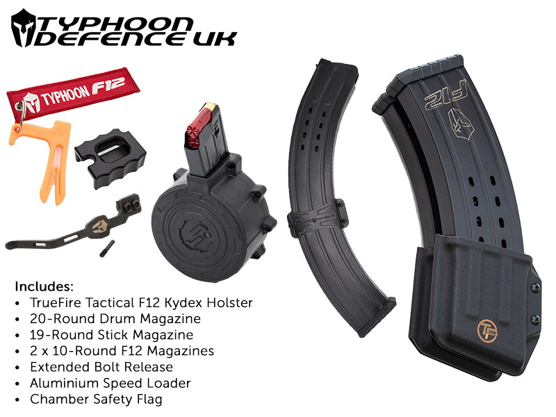 Typhoon Defence UK F12 Ultimate Magazine Package with magazines and Kydex holster